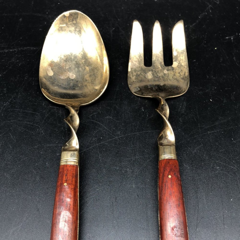 Salad Spoon and Fork Serving Flatware